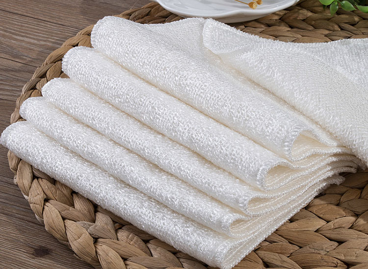 【白色16cm*18cm(5条)】加厚简约白色洗碗巾家务清百洁布厨房抹布洗碗