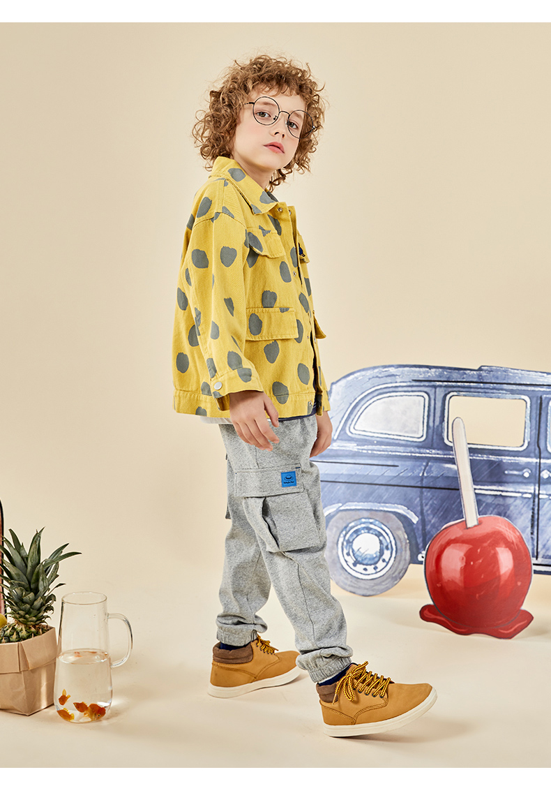 paddingtonbear帕丁顿熊男童外套春秋季男女童洋气圆点休闲外套