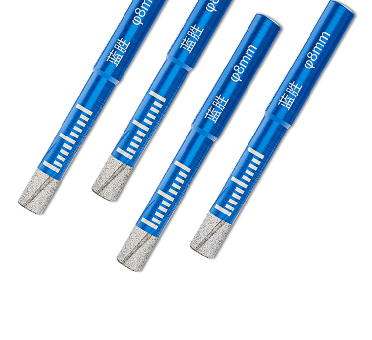 jingping玻璃瓷砖钻头开孔器干打6mm超硬手电钻大理石玻化砖专用打孔