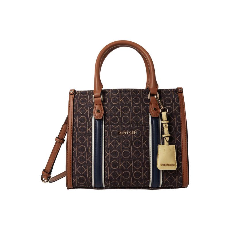 卡文克莱calvin klein 女士皮革托特包 ck女包 时尚轻奢 简约百搭 出