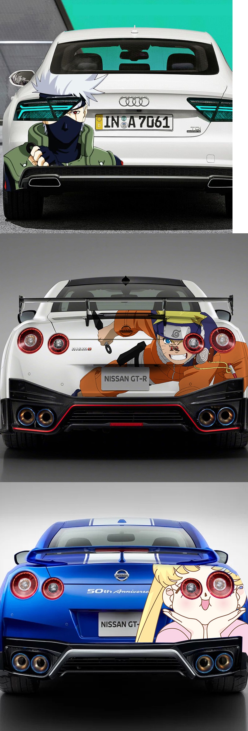 专车定制七龙珠汽车创意孙悟空赛亚人龟仙人贴纸卡通后尾车灯贴纸汽车