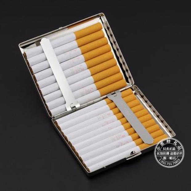 香港kuboy香烟盒超薄银拉丝烟盒创意男士精品香菸烟盒20支装a款