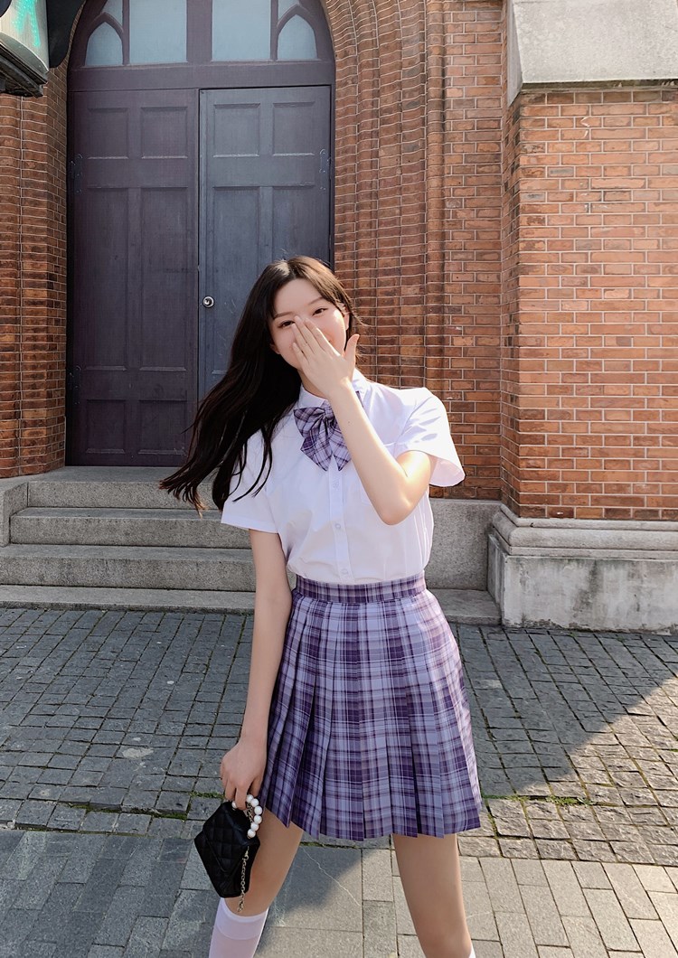 葡萄汽水 jk制服裙正版套装格裙电竞少女百褶裙高腰a字显瘦闺蜜装