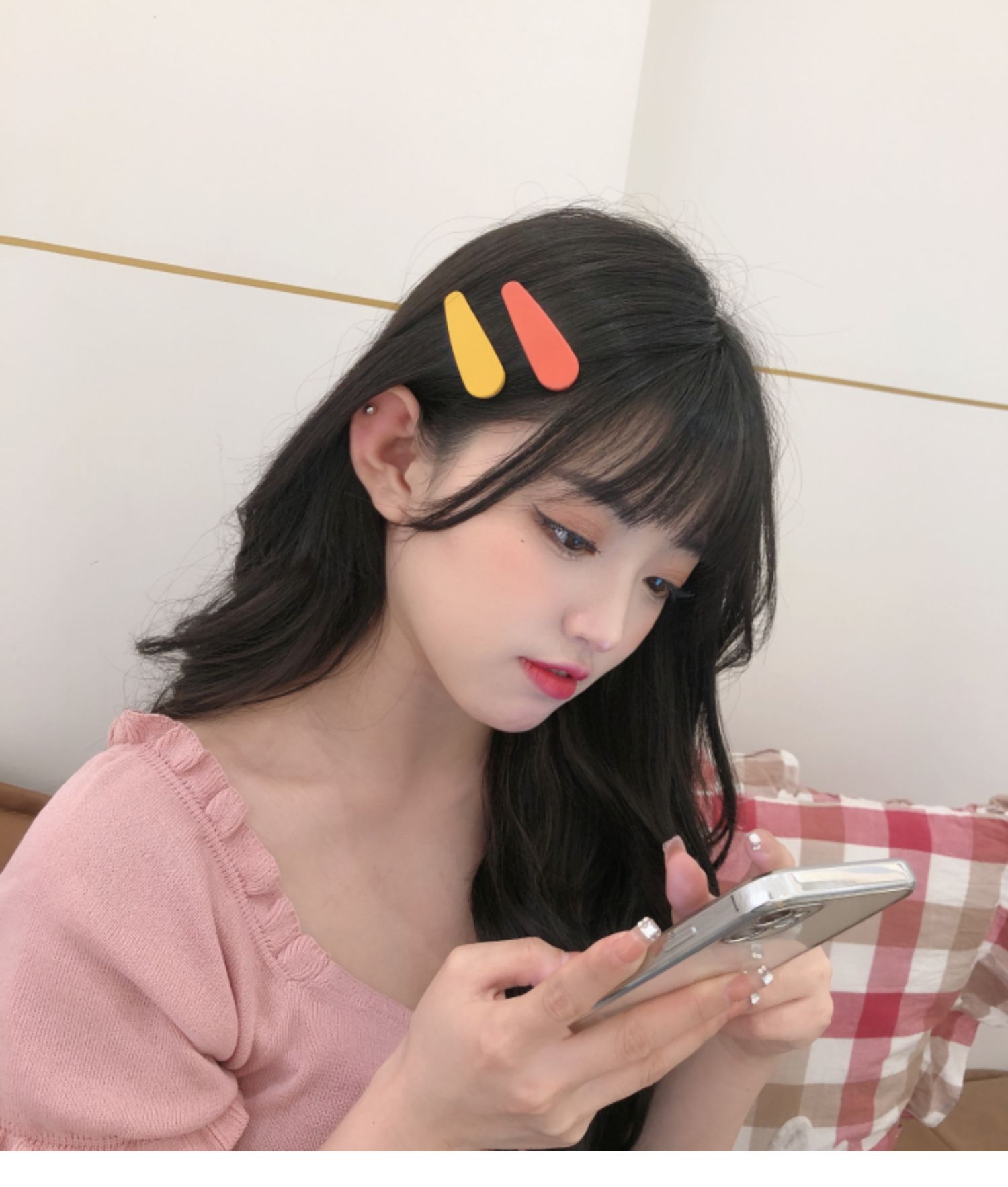 夹子头饰发夹侧边女夏季鸭嘴夹碎发一字刘海夹发卡bb少女边夹卡子塑料