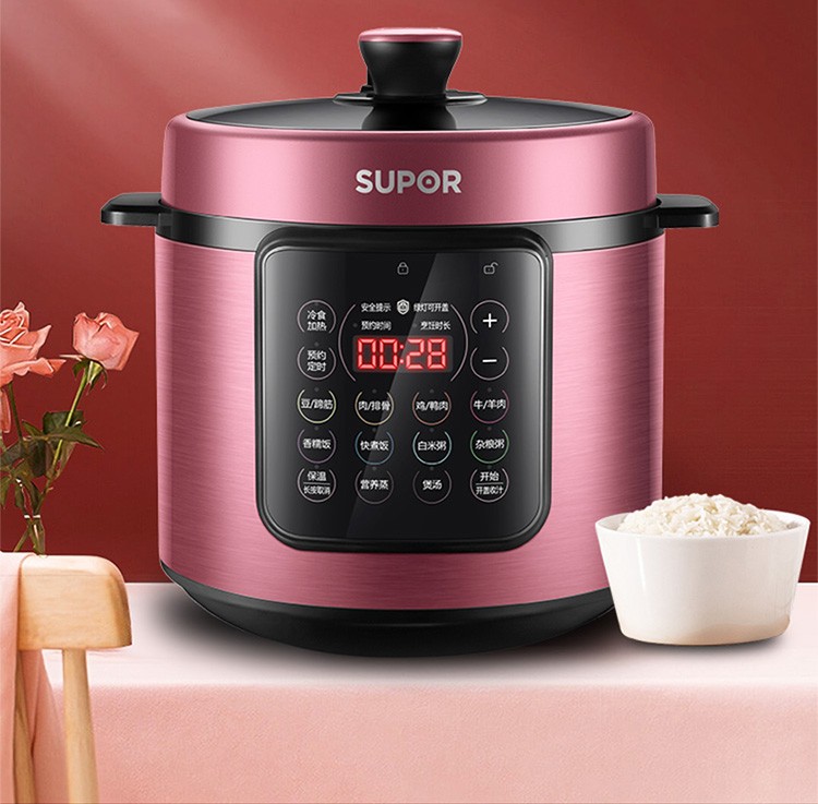 苏泊尔supor电压力锅6l大容量一锅双胆预约烹饪开盖收汁电高压锅6l