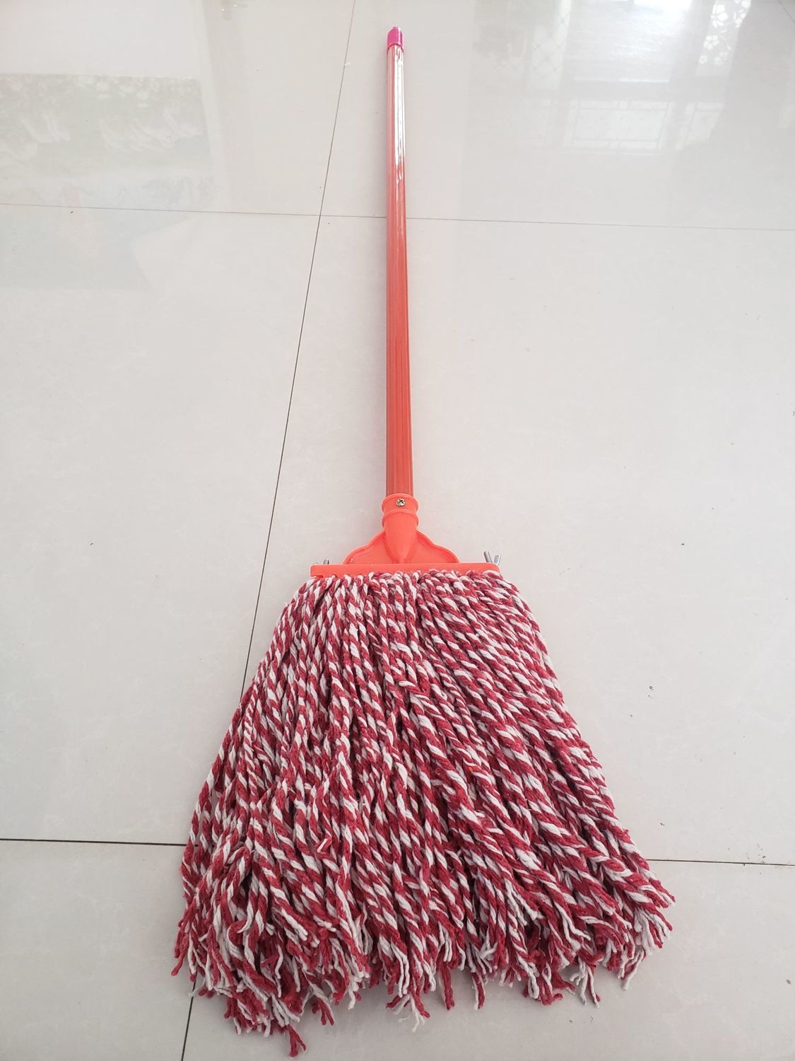 高端纯棉线布条拖把木杆手工拖把家庭拖老式平板墩布吸水钢杆批发2把