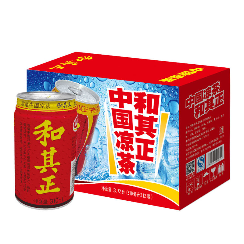 和其正茶饮料 和其正凉茶310ml*12罐整箱装植物夏季凉茶饮料聚会餐饮