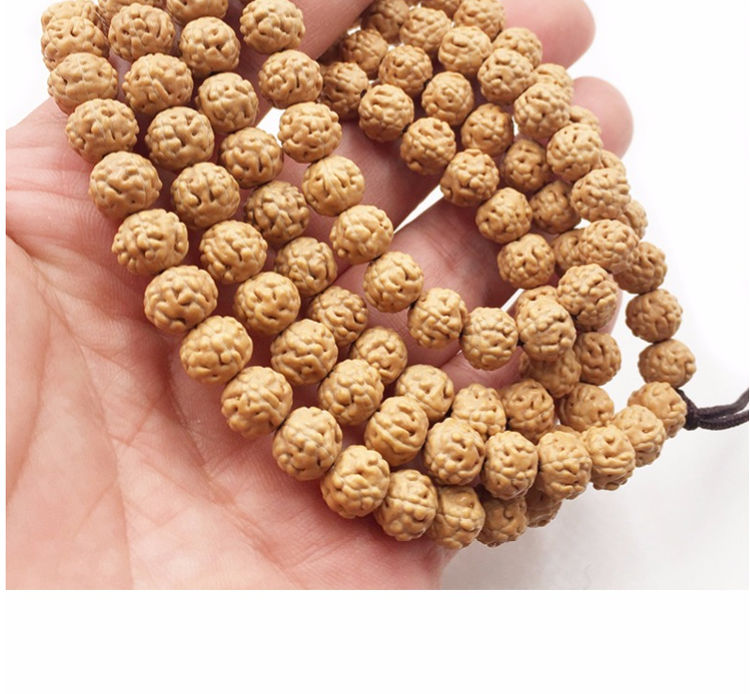 尼泊尔六瓣精品小金刚蛤蟆背小金刚菩提子108颗六瓣佛珠念珠手串同树