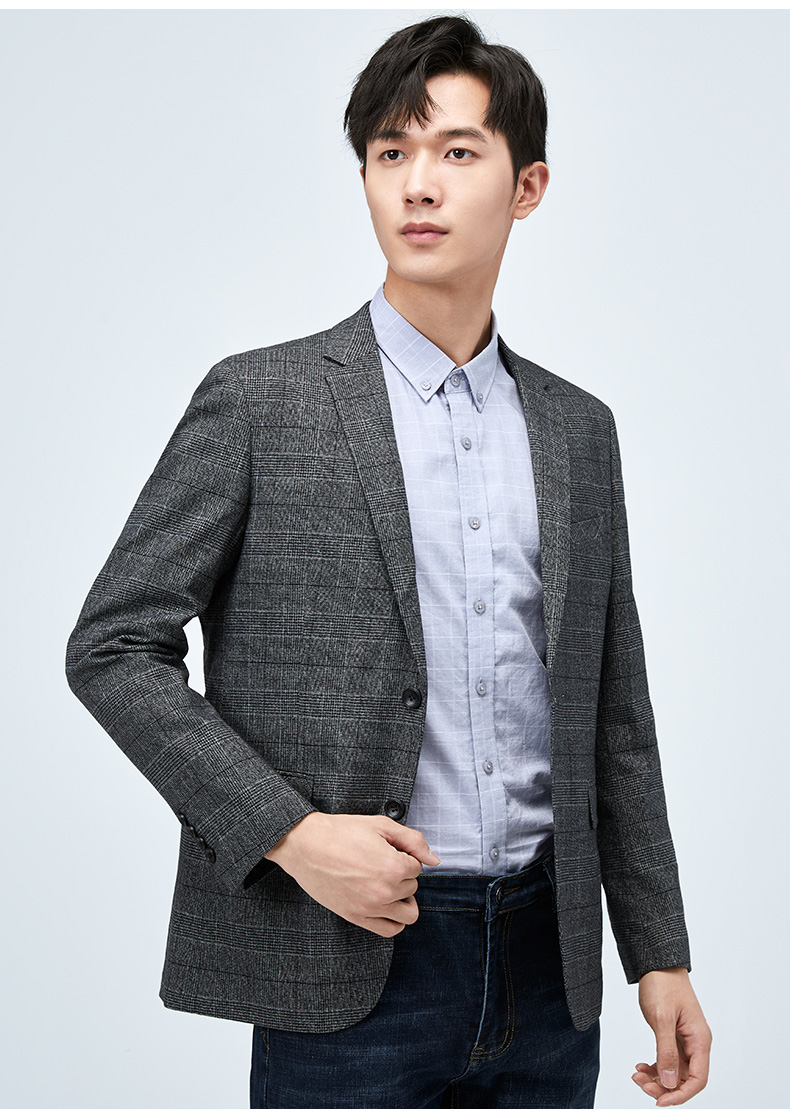 22年37下架1220下架罗蒙商务休闲西服男2021春季简约单西外套新款时尚