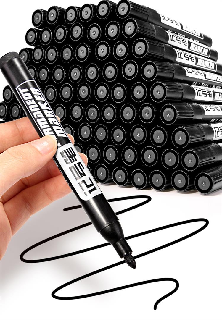 舒弗(lachouffe)笔类6879 大容量大记号笔马克笔不掉色笔可加墨粗防水