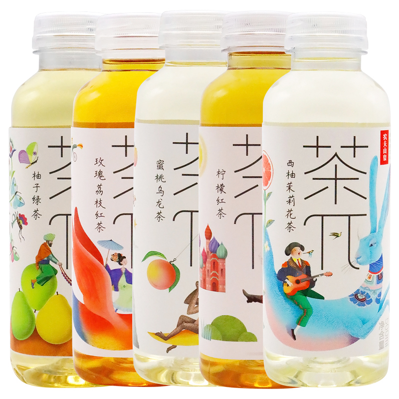 农夫山泉茶派茶π茶兀500ml*4瓶果味饮料