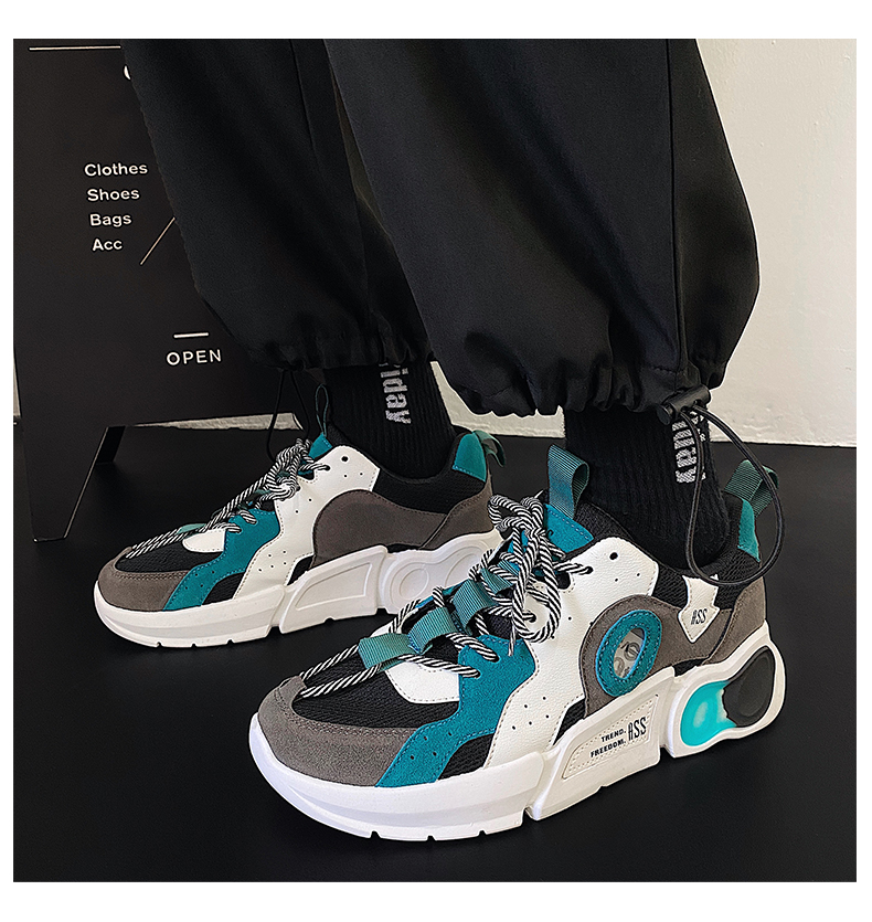 枫述男鞋子潮鞋2021年新款机能风原宿风运动老爹男士韩版百搭板鞋学生