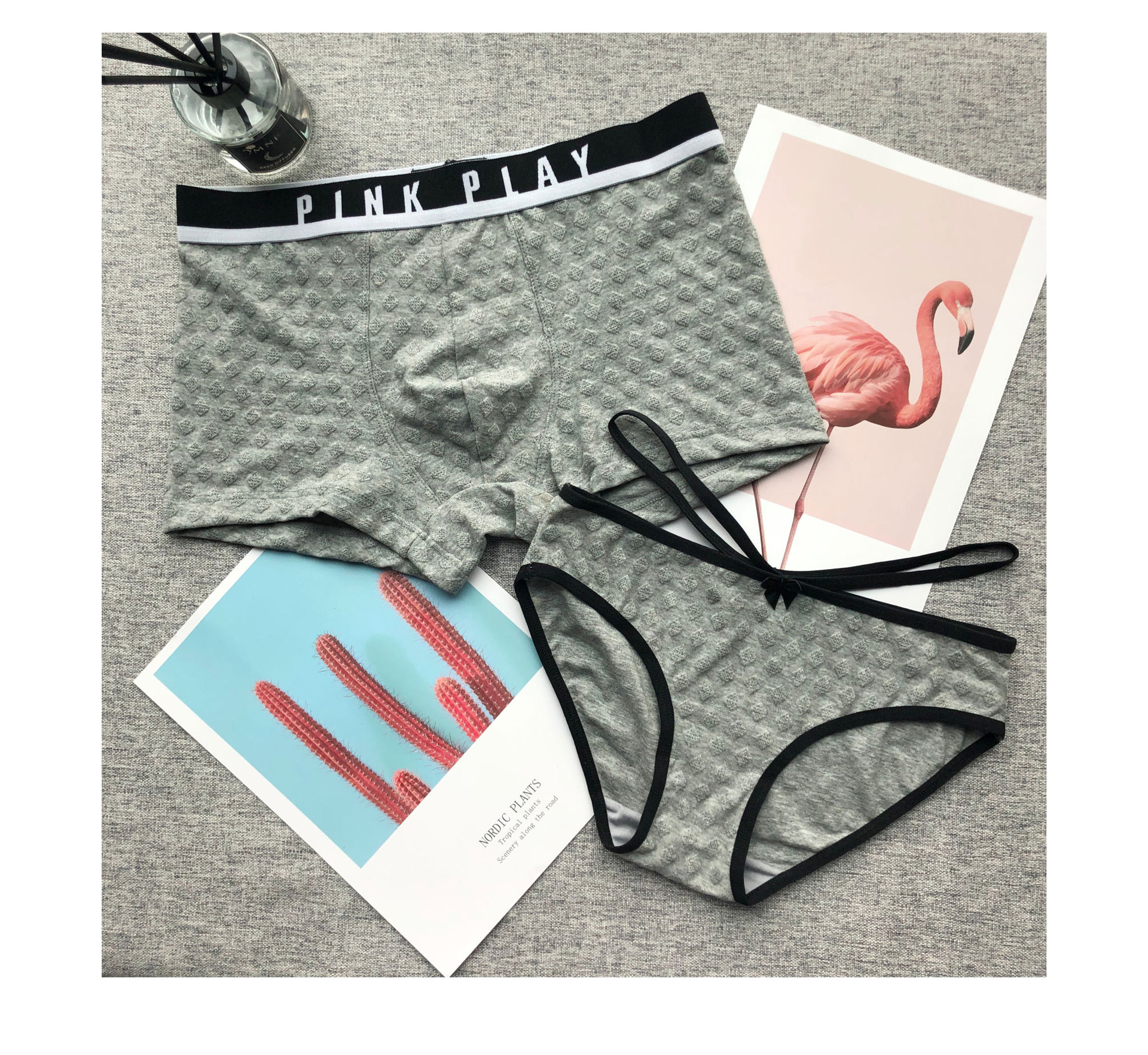 女子三角性感情侣内裤衩男女士男性平角情侣内衣女人双人内裤 卓思哲