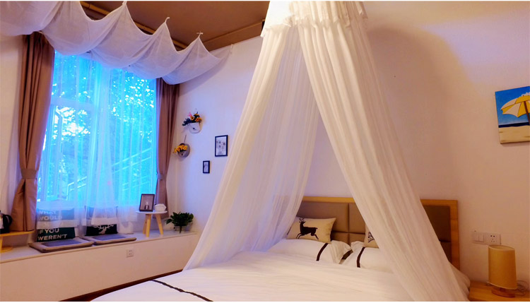 圆顶床幔美式乡村新古典欧式东南亚风麻纱纱幔酒店客栈装饰蚊帐