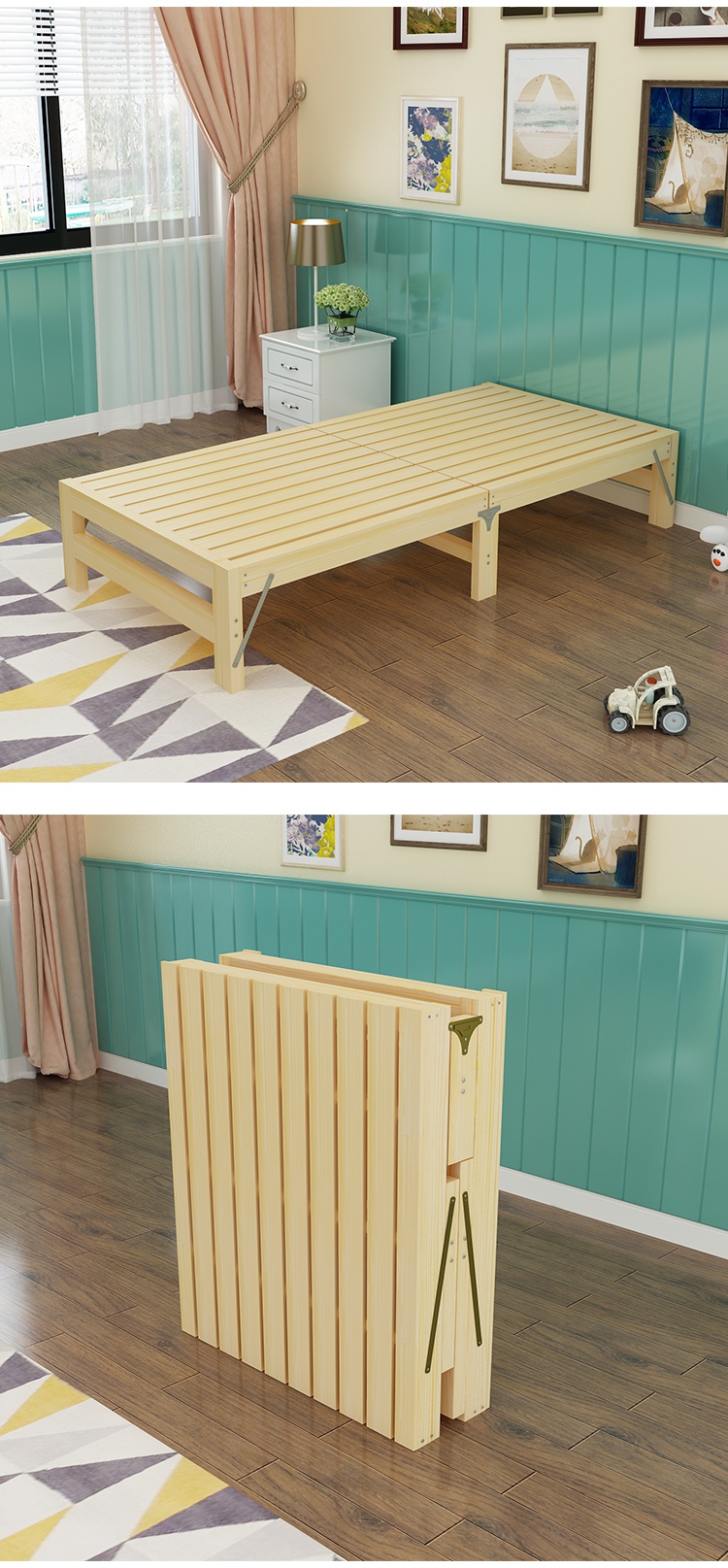 寻木匠折叠拼接床加宽加长实木床架单人床午休床可定制床边床