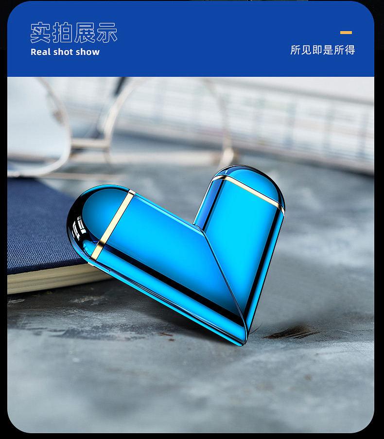 瑞仕兹(ruishizi)创意礼品 瑞仕兹 抖音同款旋转爱心投影打火机七夕