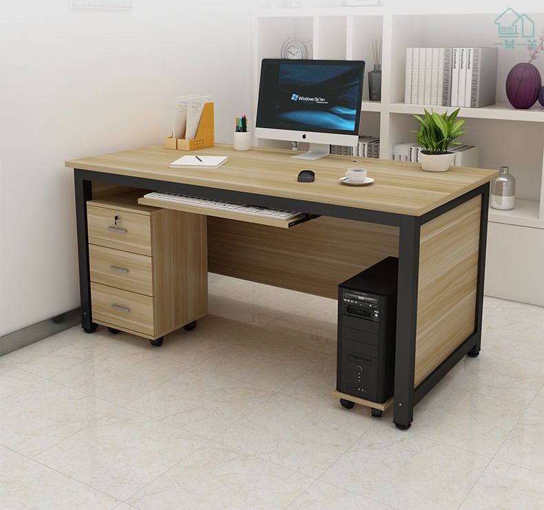 弈仙家装职员办公桌单人电脑桌简易办公室书桌简约现代家用写字桌子