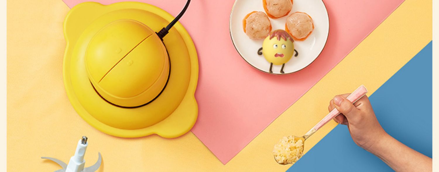 黄色-钢杯 美的捣蛋鬼绞肉机全自动家用小型电动多功能绞肉馅碎肉料理