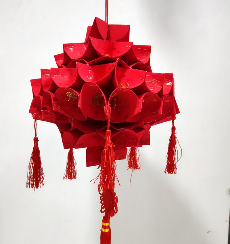 《新年元宵手工红包灯笼幼儿园diy亲子手工制作环保材料包手提灯笼
