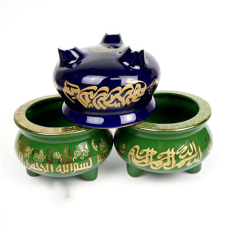 《小号直径7厘米绿色 陶瓷香炉回民香炉清真言香炉》无著【摘要 书评