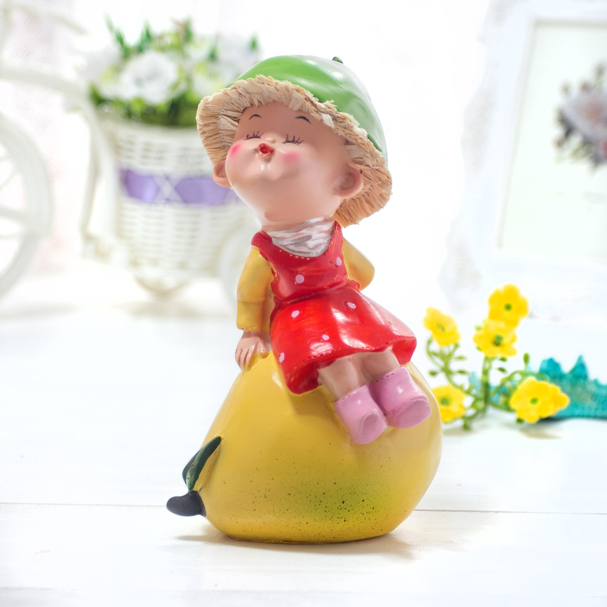 新款水果娃娃田园创意家居装饰品酒柜客厅卧室隔板电视柜摆件摆设水果