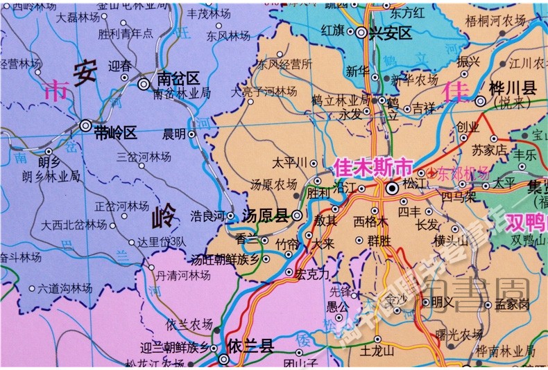 【諾森正版】2021東北三省行政區劃圖 東北地圖掛圖 1米x1.