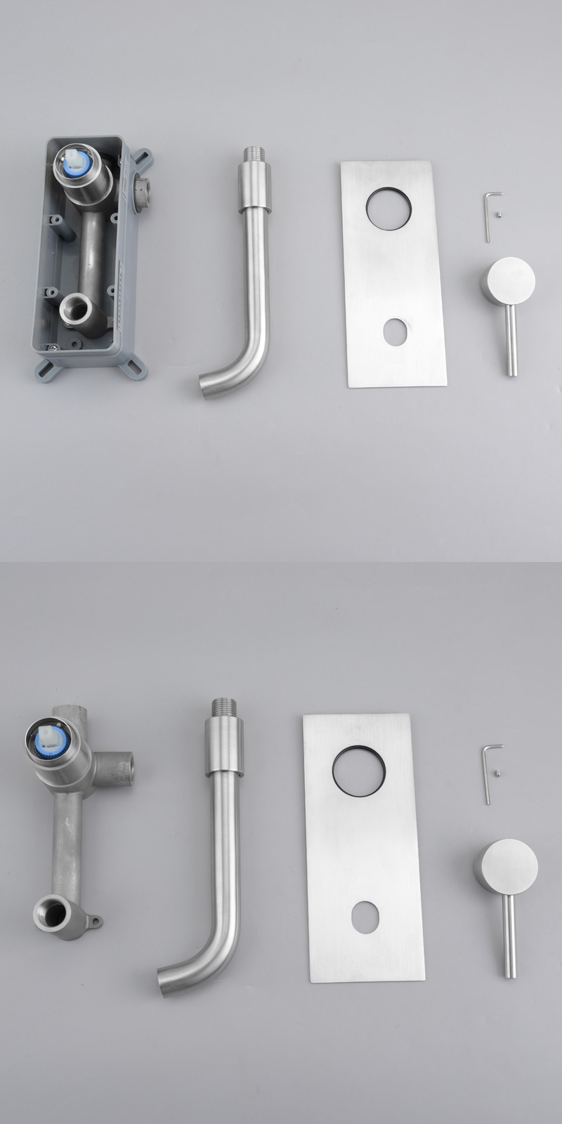 不锈钢入墙式预埋嵌入墙暗装冷热水龙头洗手面盆台质水龙头安心抵 a款