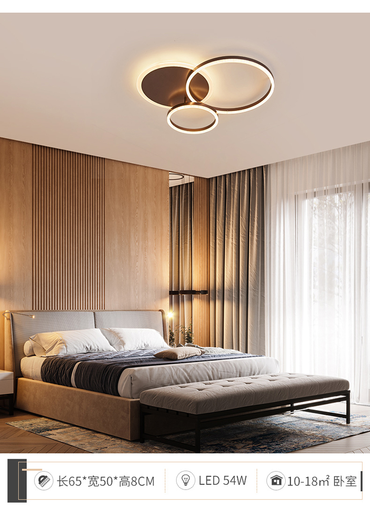 2020年新款简约现代客厅灯大气家用卧室吸顶灯创意圆形灯具套餐