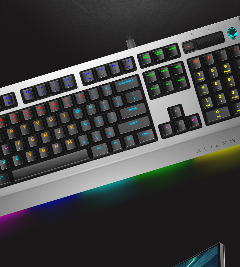 外星人alienwareaw768专业电竞游戏机械键盘cherry茶轴alienfxrgb灯效