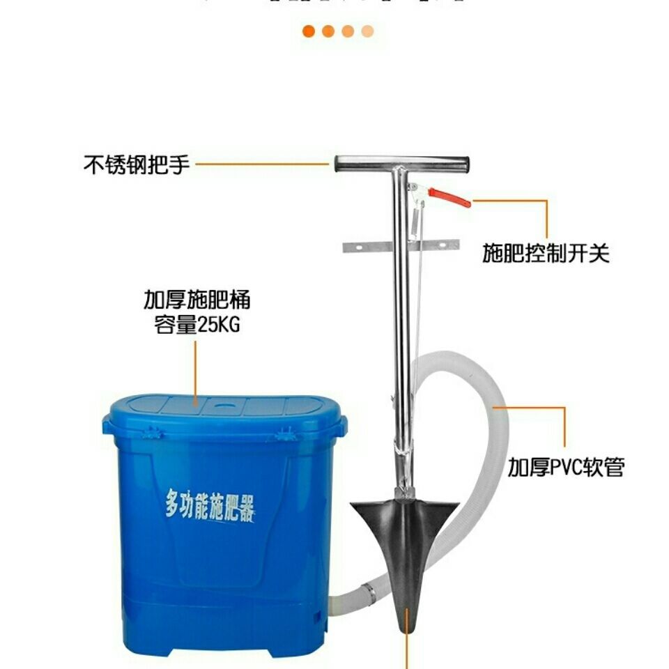 硬地果樹施肥器手動農用工具追肥神器果園撒肥機下肥器施肥鐵鍬鏟》無