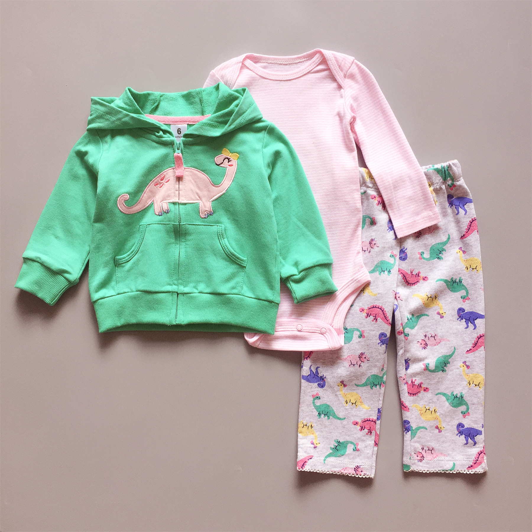 宝宝秋装套装女0-1岁2棉春秋卫衣外套春季初生婴儿衣服女宝童装 可莉