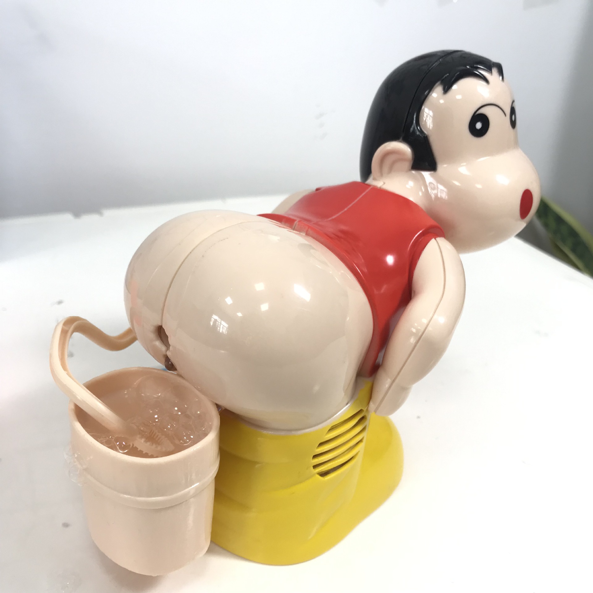 优启迪玩具(youqiditoys)泡泡机 电动泡泡 蜡笔小新吹泡泡 带灯光音乐