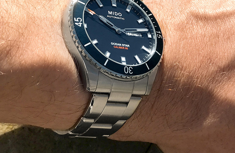 美度mido瑞士手表oceanstar领航者系列长动能防水运动潜水男士腕表