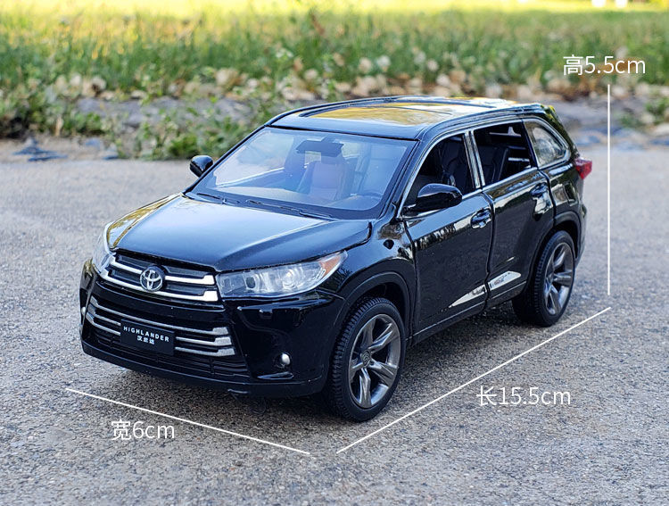 132汉兰达suv合金汽车模型原厂仿真金属车模摆件声光回力玩具车老款酒