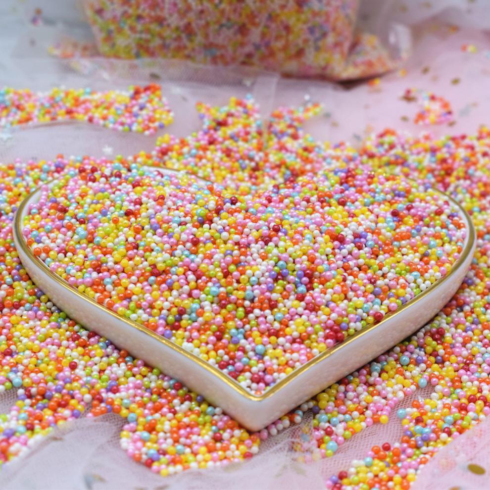 烘焙可食用生日蛋糕装饰彩针糖珠翻糖彩色糖针甜甜圈摆件珍珠点缀500g