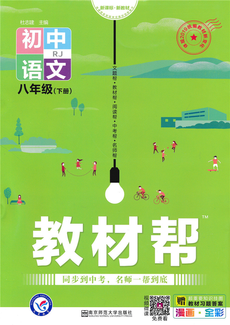 2020版初中教材帮八年级下册四本套装人教版rj语文英语数学物理初二