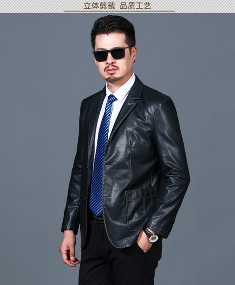 chenwolves男士皮衣 海宁山羊皮真皮西装专柜正品羊皮西服真皮皮衣