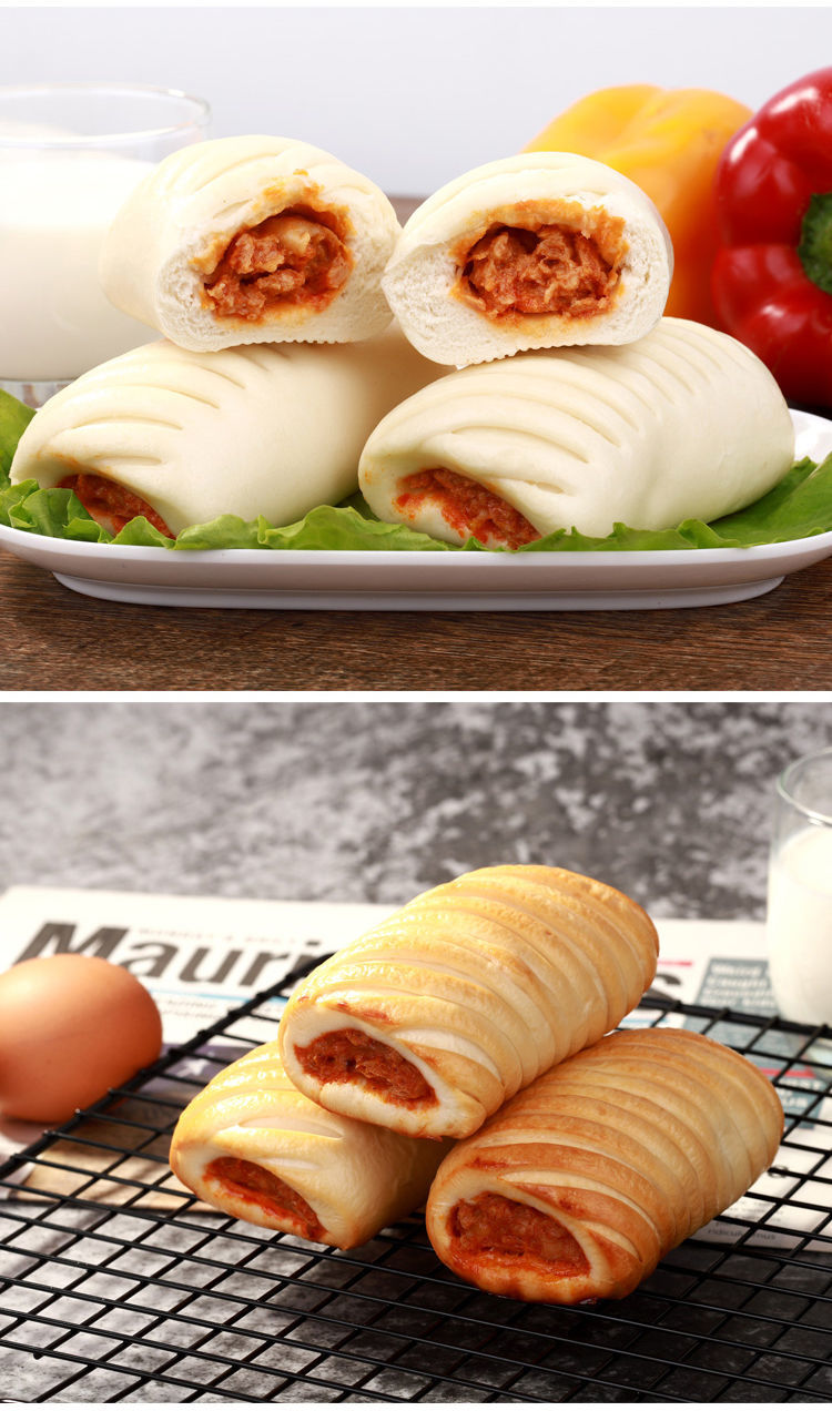 奥尔良金丝卷鸡肉卷早餐方便加热速食肉夹馍馅饼包子花卷10个800g