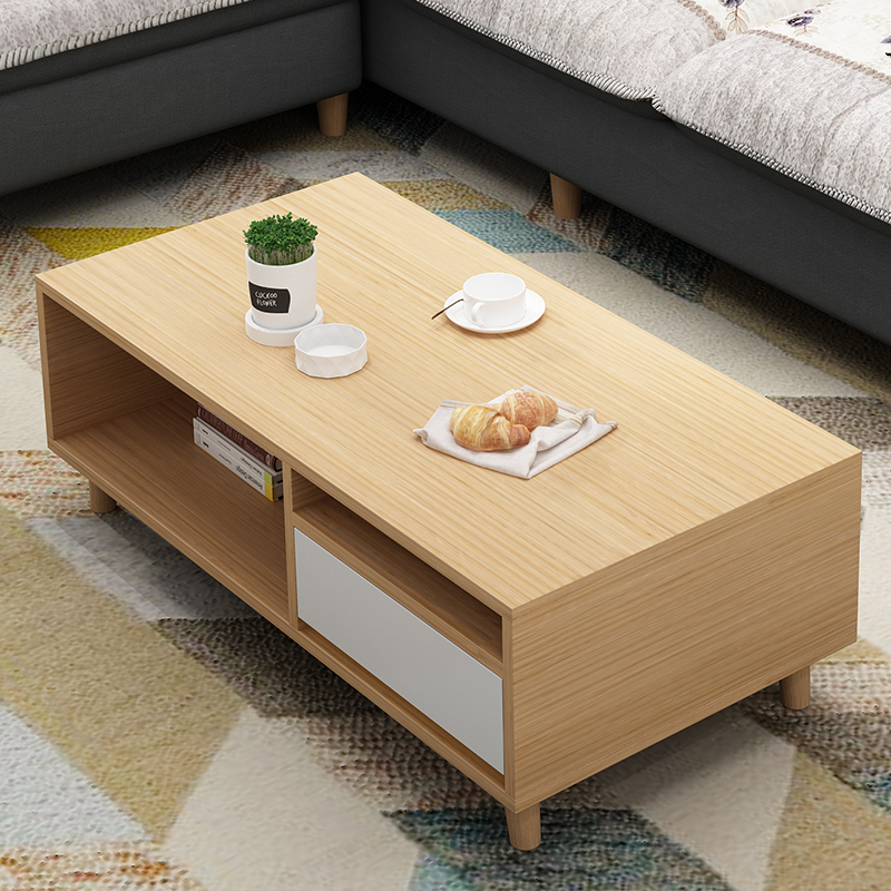 北欧风格板式茶几组合阿斯卡利经济小户型可伸缩出租房公寓茶几