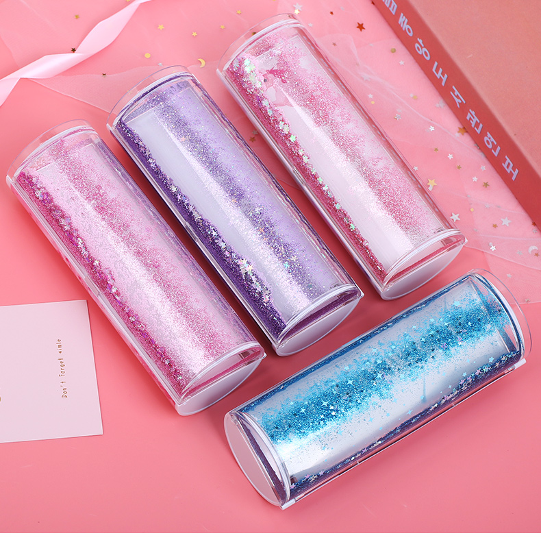 牛鲨儿童文具bh01 抖音同款流沙网红文具盒多功能圆柱形笔盒创意网红