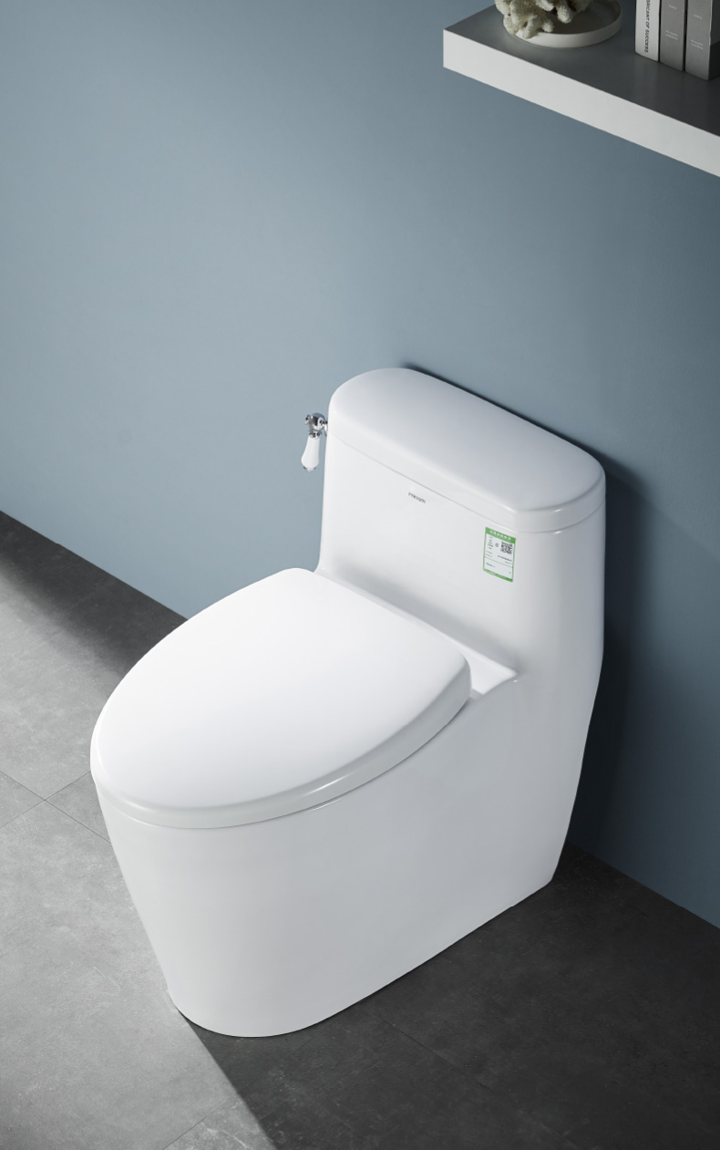 法恩莎卫浴喷射虹吸式马桶大冲力抽水家用节水连体坐便器fb16190