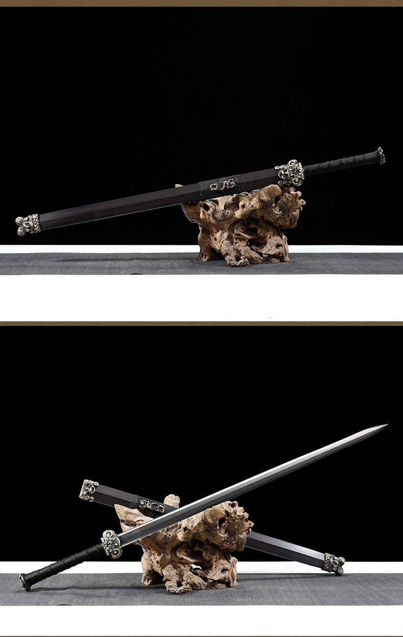 游龙汉剑大汉剑花纹钢一体刀剑硬剑冷兵器龙泉汉剑沈广隆宝剑未开刃