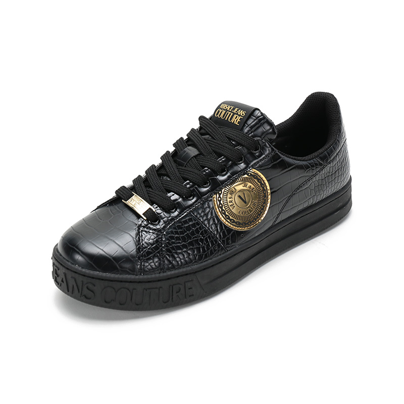 versacejeanscouture范思哲男士pu系带休闲运动鞋板鞋e0ywask171965