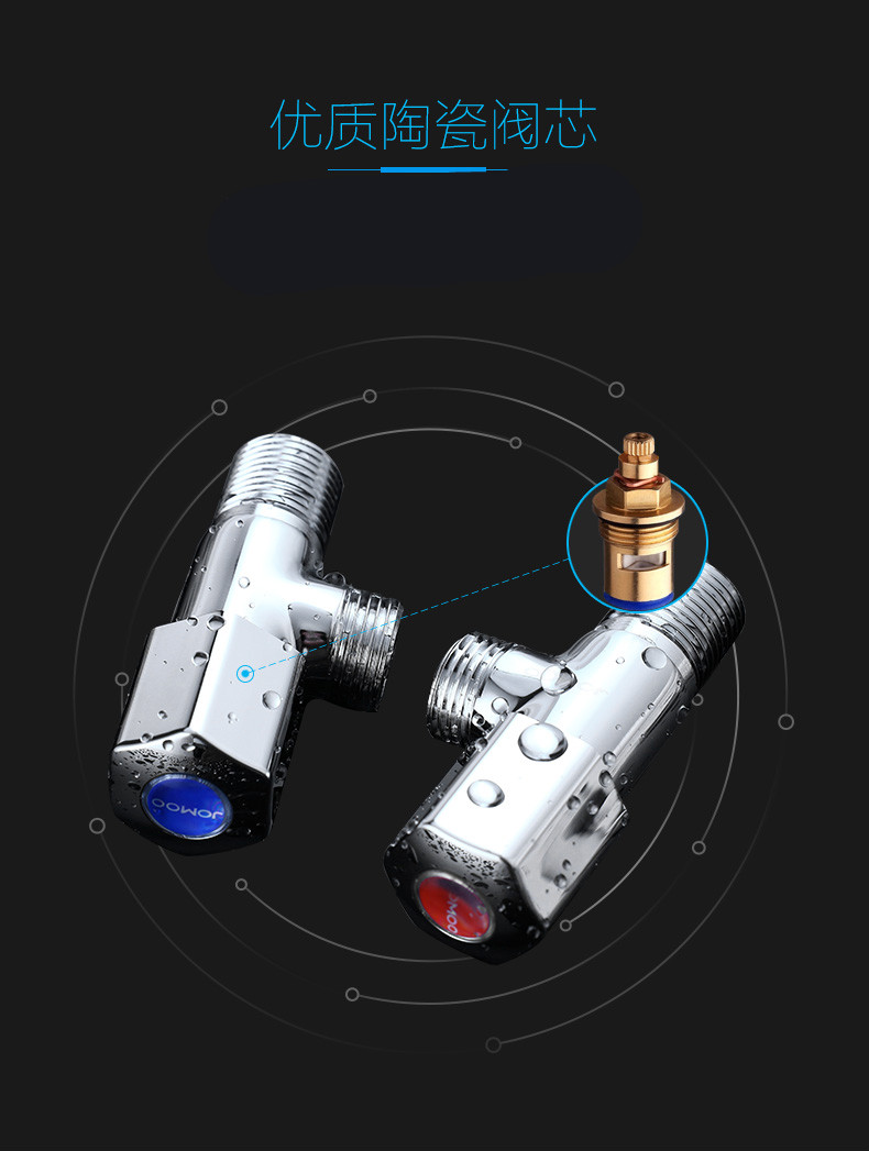 定做角阀三角阀全铜冷热水阀开关热水器马桶大流量八字阀家用一冷一热