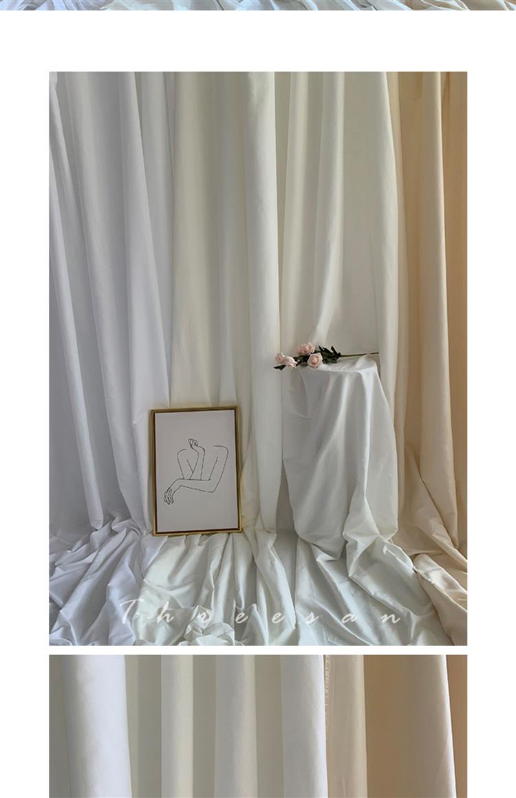 5米送6对钉夹|白色拍照背景布ins网红服装店拍摄装饰挂墙纯白布料摄影