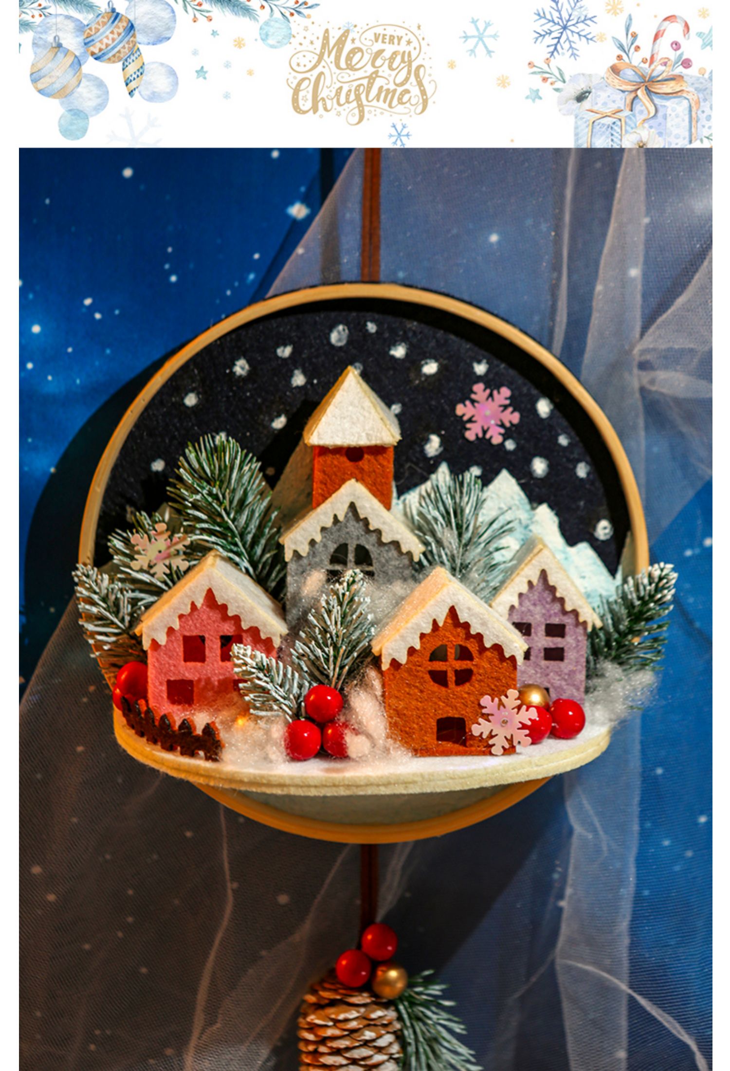 三维工匠手工diy立体捕梦网创意风铃挂件饰装饰不织布材料包520礼物送