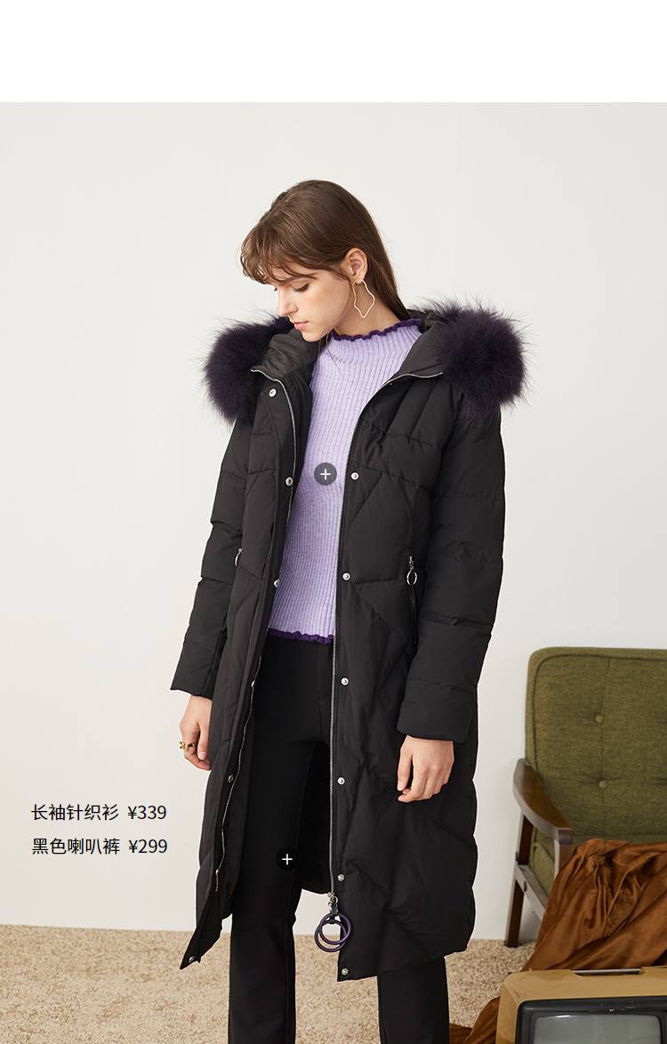 2019爱居兔冬季女装宽松版型羽绒服