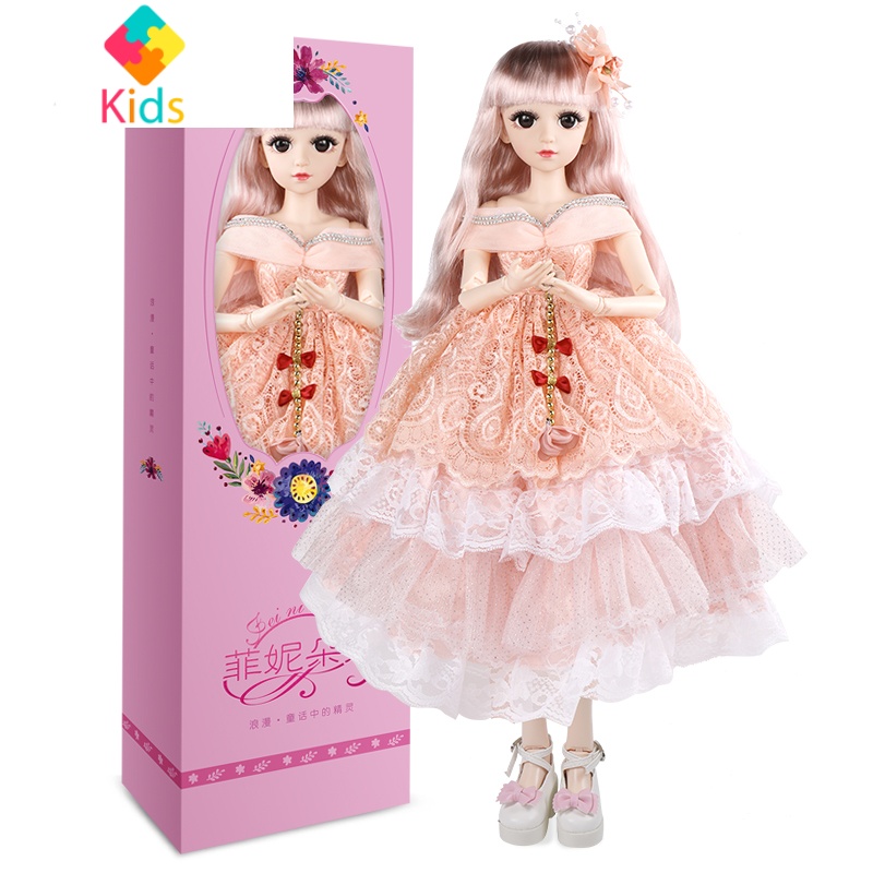 60厘米超大号嘿喽洋娃娃套装仿真精致女孩公主玩具大礼盒单个真智力
