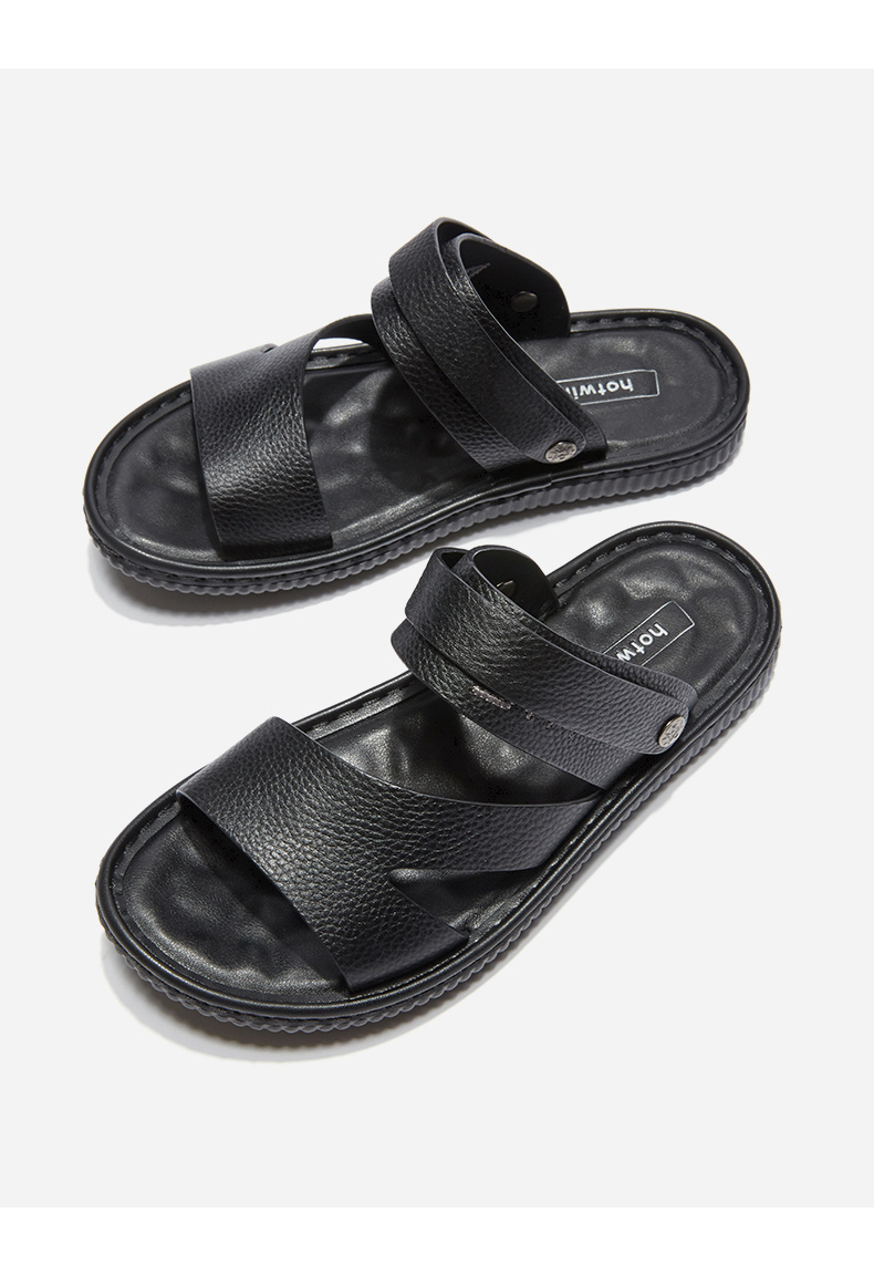 热风hotwind男士潮流时尚凉鞋平底休闲青年沙滩鞋h64m9205