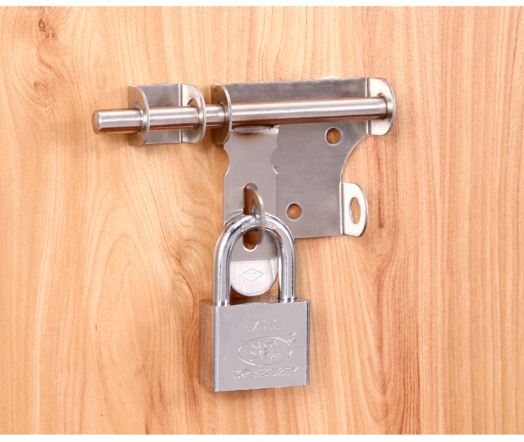 免打孔插销锁老式销扣木窗防盗闩铁加厚防盗安全栓扣4寸左右通用插销